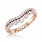 Rose gold ring with two rows of diamonds and the brand name 'DITANI' engraved on the inner band.