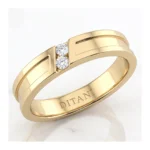 Gold ring with two diamonds set side by side on the upper band; inner engraving reads DITANI.